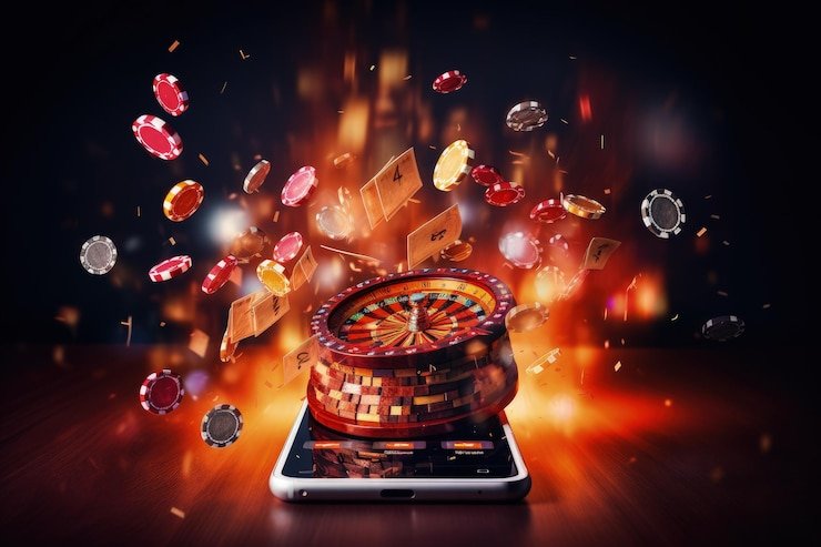 Layar dengan permainan slot video yang menarik dan penuh warna untuk hiburan cepat